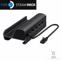 Док-станция для Steam Deck, подставка - зарядное устройство 6 в 1 черная, металлическая 4К 60ГЦ+LAN