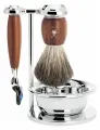 Бритвенный набор MUEHLE VIVO, слива, натуральный барсучий ворс, бритва Fusion, чаша