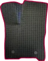 EVA коврик для Lada Vesta (2015-2022) водительский / Лада Веста / Черные соты, бордовый кант