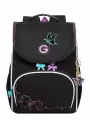 Ранец школьный GRIZZLY суперлегкий с анатомической спинкой, на ножках, с мешком для обуви, для девочки, RAm-584-8/1