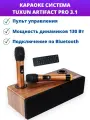 Караоке система для дома Tuxun Artifact 3.1 PRO 130 Вт с двумя микрофонами и пультом коричневая