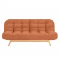 Диван-кровать Вилсон, прямой, 195*100*90, спальное 130*195, велюр коралл, Велутто 39