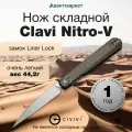 Складной нож CIVIVI Clavi сталь Nitro-V, рукоять Микарта зелёная, C21019-3