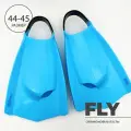 Короткие силиконовые ласты с открытой пяткой SwimRoom Fly , цвет голубой