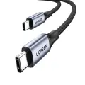 Кабель UGREEN US535 (15311) USB-C to USB-C 240WPD Fast Charging Cable в оплетке. Длина: 1м. Цвет: серый космос