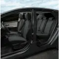 Чехлы для Опель Зафира B 5 мест (2005-2014) / пилот авточехлы на сиденья Opel Zafira B, черный с серой вставкой