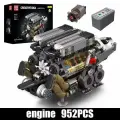 Конструктор пластиковый, MOULD KING 10131, Двигатель суперкара W16 BGT, моторный привод, 952 деталей