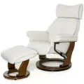 Кресло реклайнер Relax PIABORA NEW 7829 (103 WHITE/ 029 WALNUT)