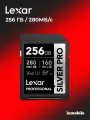 Карта памяти Lexar Professional Silver Pro SDXC UHS-II 256GB UHS-II(U3), V60, up to 280MB/s read, 16