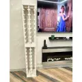 Стеллаж винный узкий двурядный двухсекционный на 36 бутылок цв. белый