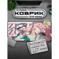 Коврик для мышки большой 900х400 ZZZ, Игровой коврик для мыши аниме Zenless Zone Zero, розовый