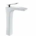 Rose Смеситель для раковины высокий Rose R27F R2711F, белый/хром