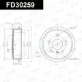 Барабан тормозной задний Мерседес A140 A160 A170; 1684230201; A1684230401