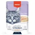Wanpy Cat влажный корм для взрослых кошек с кусочками курицы и краба, в паучах - 85 г х 12 шт