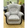 Кресло для отдыха Фаворит цвет-микровелюр мягкий светло-серый мрамор