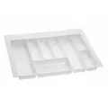 Лоток для столовых приборов в ящик 700 мм пластмасса цвет белый