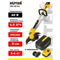 Аккумуляторный триммер Huter Get-40-4Li 40B, леска 1,6 мм, ширина скашивания 31 см