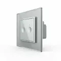 Выключатель сенсорный двухклавишный Module, 1 пост, цвет серый LIVOLO ORIGINAL