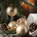 Набор стеклянных шаров 8 см перламутровый mix, 6 шт