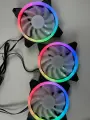 Вентиляторы ARGB для корпуса 120мм подсветкой , набор 5 кулеров+крепеж+контроллер с пультом