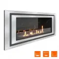 Биокамин SteelHeat LONG-D 900 VNLD900-GS Стекло + Стемалит
