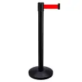 ArtBarrier® Стойка с вытяжной лентой ArtBarrier Black (2,5 метра красная лента)