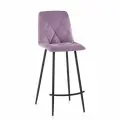 СтолБери Барный стул Дом Столов Ричи 1шт, велюр искусственный, максимальная нагрузка 100кг