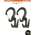 Безузловой натяжитель для веревки с карабином Nite Ize Figure 9 Carabiner S - Черный 2 шт