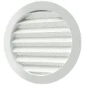 Решетка вентиляционная круглая D160 мм RAL9016 транспортный белый глянцевый