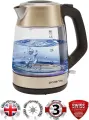 Чайник Polaris PWK1760CGL стекло, шампань 1850-2150 Вт. 1,7 л, Strix