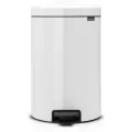 Бак для мусора Brabantia Newicon, 20л, с педалью, металлическое внутреннее ведро, белый 114243