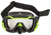 Маска Scorpena Miami Junior, линза из закаленного стекла, цвет черный/зеленый