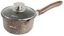 Сотейник KELLI KL-4024-16, алюминиевый, с гранитным антипригарным покрытием, 1.6л