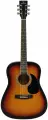 VESTON D-40 SP/SBS акустическая гитара, дредноут, ель/липа, цвет санберст, глянец