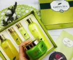 Корейский набор для лица уходовый с экстрактом зеленого чая Deoproce Premium GreenTea 3 set, 5 шт. Набор успокаивающих средств для лица с с экстрактом зеленого чая