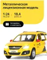 Машинка металлическая инерционная Яндекс Go озвучено Алисой, LADA LARGUS, М1:24, свет, звук, желтый, JB1251481