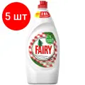 Комплект 5 шт, Средство для мытья посуды Fairy Зеленое яблоко, 900мл
