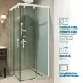 Душевой уголок GWMPSLRC864 90x80 см, цвет фурнитуры белый матовый, стекло бесцветное закаленное 8/6 мм