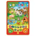 Интерактивная игрушка Азбукварик Планшет Веселые игры на ферме красный/желтый
