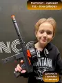 Детский пистолет на орбизах с аккумулятором Tec‑9 — орбибольный автомат с подсветкой глушителя 8 цветов