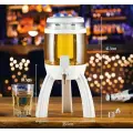 Пивная башня Бочка с подсветкой и краном, объем 3 литра, цвет белый