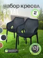 Набор садовых кресел Royal Heniver, 2 штуки, цвет чёрный, арт. SPU-R01 чёрSET2