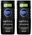 Nivea Гель для душа Men Ultra 250 мл - 2 шт