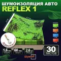 Шумоизоляция Шумофф Рефлекс 1 - 30 листов + ролик прикаточный. Размер 23*37,5см, толщина 1,6 мм. Виброизоляция для автомобиля: дверей крыши локеров. Шумка для стояка ванн раковин отливов