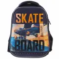 Рюкзак школьный Ergonomic light. СкейтБорд 38х29х15см, 2 отделения, тёмно-синий