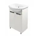 Тумба Emmy Милли 65 напольная, белая, с умывальником Элеганс 65