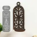 Металлический подсвечник на 1 свечу настенный «Ажур», чугун, 24×10×12.5 см