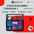 Магнитола Android 13 Volkswagen Touran 1 2003-2010, 2/32ГБ, QLED экран 1280*720, Фольксваген Тоуарн 1 / Мультимедиа + переходная рамка