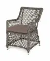 Стул 4SIS Латте плетеное кресло из искусственного ротанга, цвет графит арт. YH-C1619W-2 graphite
