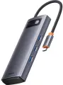 Хаб Baseus Metal Gleam Series 6-in-1 Type-C - 3xUSB3.0+2*HDMI+Type-C PD, серый (WKWG030113)